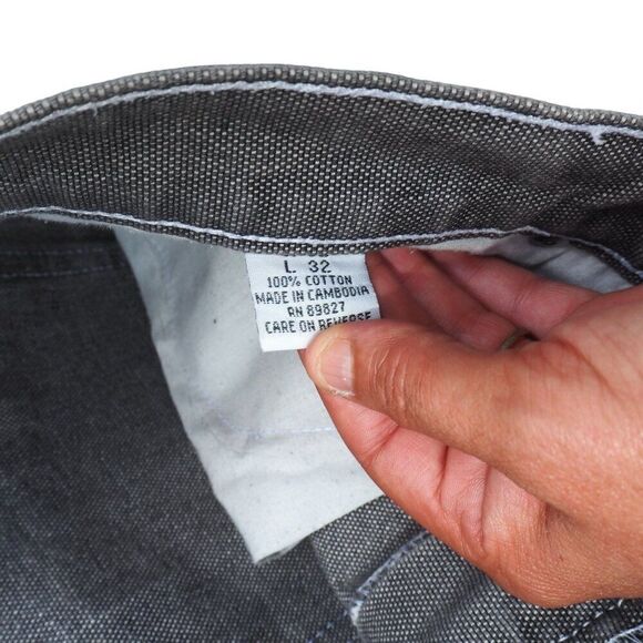 Webs Original Jeanswear Vintage 90s Y2K Skate Carpenter Jeans Grey Men's 32 x 32 - Picture 3 of 14